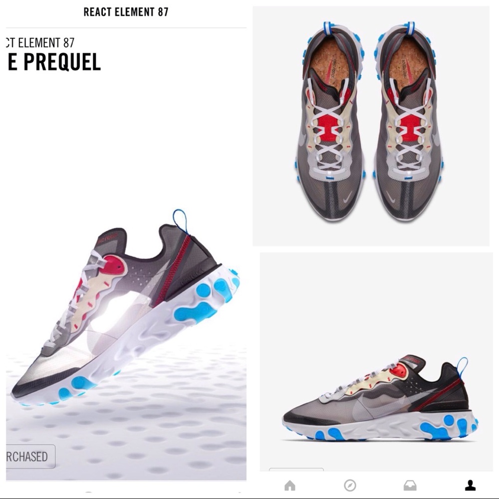 NIKE REACT ELEMENT 87 THE PREQUEL AUTHENTIC